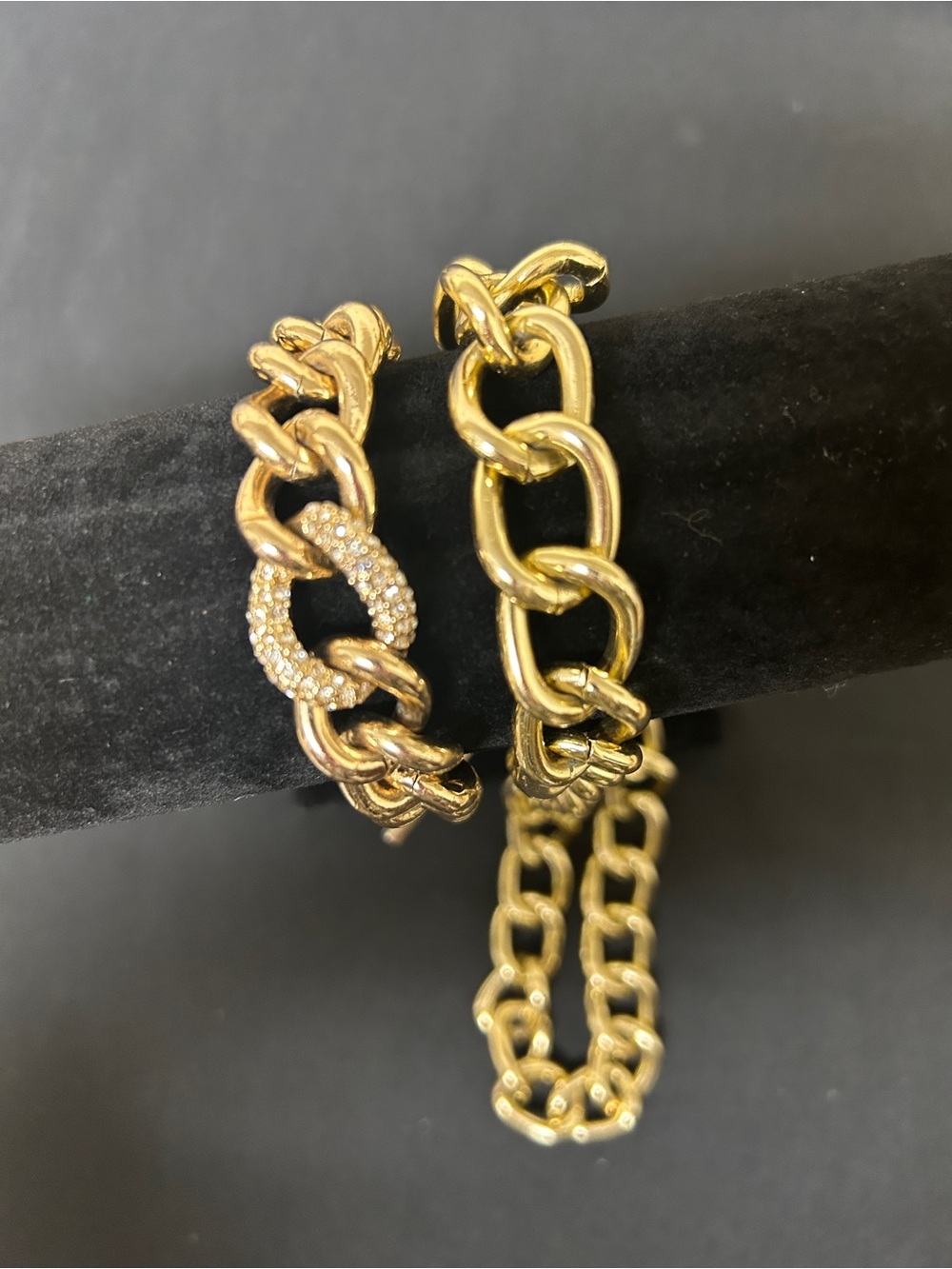Victoria's Secret Gold Link Bracelet and Chunky Chain